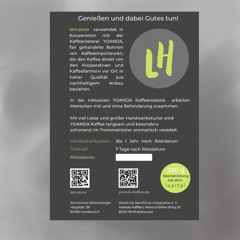 Geschenkset 1 - Design-Eierbecher / Leni-Espressobohnen / Kaffeeklammer